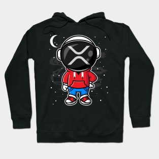 Hiphop Astronaut Ripple XRP Coin To The Moon Crypto Token Cryptocurrency Wallet HODL Birthday Gift For Men Women Hoodie